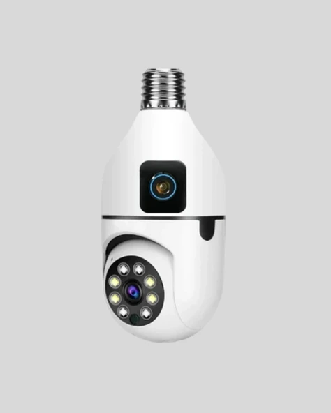 Ampul Tipi Kamera 2Mp Lensli Full Görüntü Akıllı Hareket Algılama - Resim 5