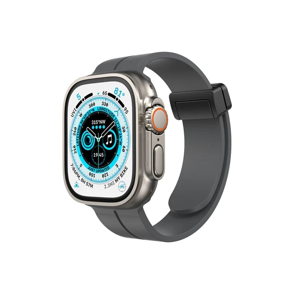 Apple Watch 38mm Kr412 Elegance Stylısh Kordon (saat Değildir) - Füme ürün görseli 1