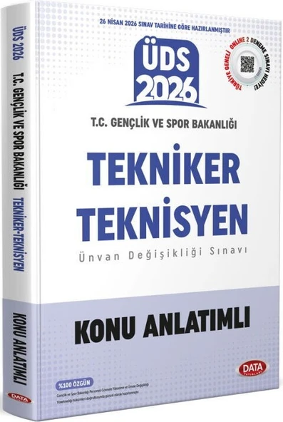 2026 ÜDS T.C Gençlik Ve Spor Bakanlığı Tekniker Teknisyen Konu Anlatımlı Data Yayınları ürün görseli 1