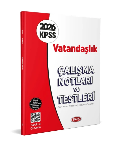 2026 KPSS Vatandaşlık Çalışma Notları ve Testleri Data Yayınları ürün görseli 1