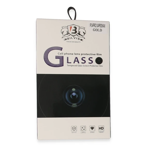 iPhone 14 Pro Max Bilvis Titan Kamera Lens - Gold - Resim 3