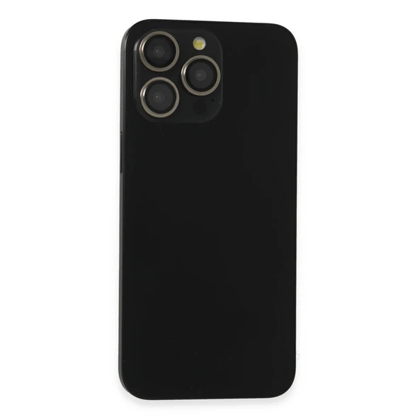 iPhone 15 Pro Max Pvd Metal Kamera Lens - Siyah - Resim 2