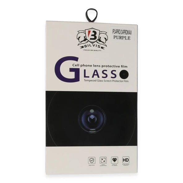 iPhone 14 Pro Max Bilvis Titan Kamera Lens - Derin Mor - Resim 3