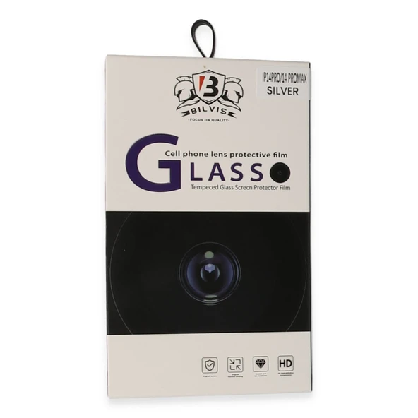 iPhone 14 Pro Max Bilvis Titan Kamera Lens - Gümüş - Resim 3