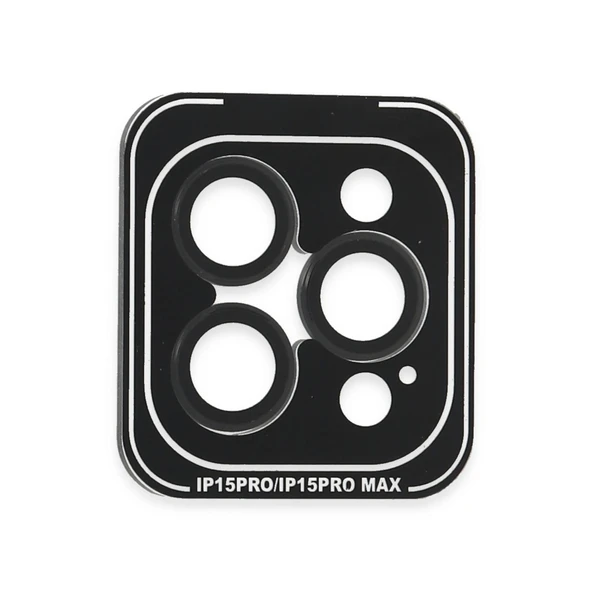 iPhone 15 Pro Max Pvd Metal Kamera Lens - Siyah ürün görseli 1