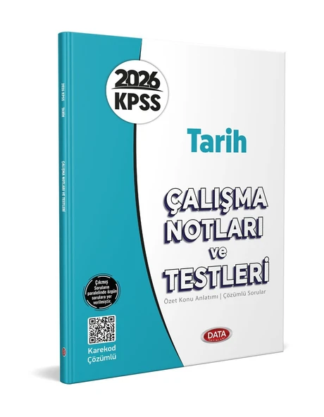 2026 KPSS Tarih Çalışma Notları ve Testleri Data Yayınları ürün görseli 1