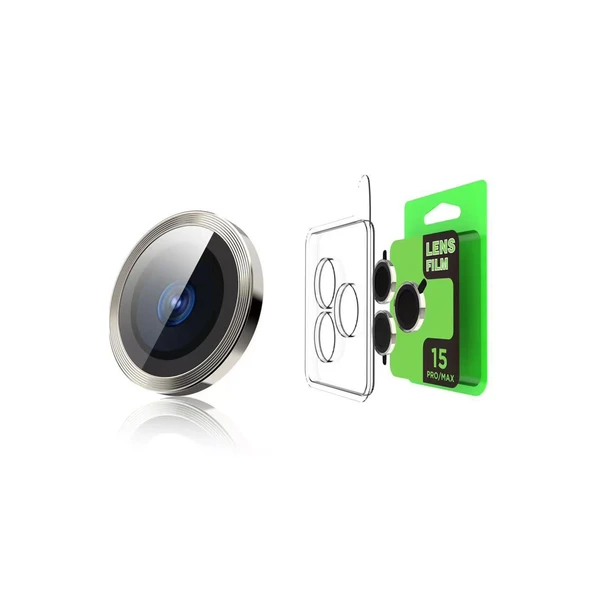 iPhone 15 Plus Raze Metal Kamera Lens - Pembe - Resim 3