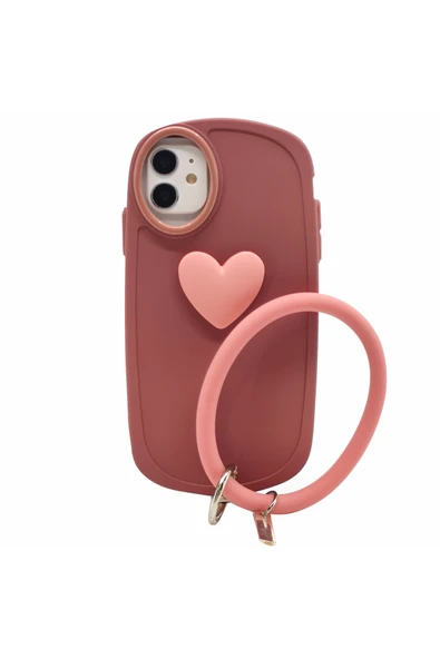 Apple Iphone 11 Uyumlu Halka Bilekli Nano Seri Arka Koruma Kılıf - Pembe ürün görseli 1