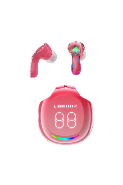 Nt-bth27 Işıklı Kulakiçi Bluetooth Kulaklık - Pembe ürün görseli 1