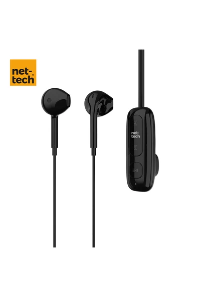 Nt-bth23 Boyun Asmalı/mıknatıslı Bluetooth Kulaklık - Siyah ürün görseli 1