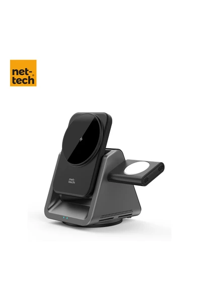 Nt-wch05 3 In 1 15w Kablosuz Wireless Şarj - Siyah ürün görseli 1