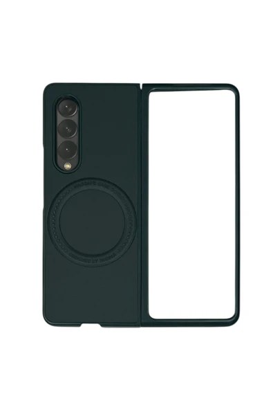 Samsung Galaxy Z Fold 4 Uyumlu Darbe Önleyici iç Yüzeyi Çizmez Magsafe Deri Arka Koruma Kılıf ürün görseli 1