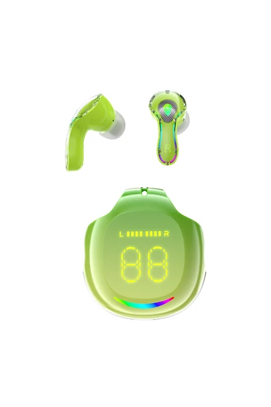 Nt-bth27 Işıklı Kaıyu Kulakiçi Bluetooth Kulaklık - Yeşil ürün görseli 1