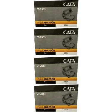 Cata CT-2553 5 Amper 220V Fişli Adaptör (4 Adet) ürün görseli 1