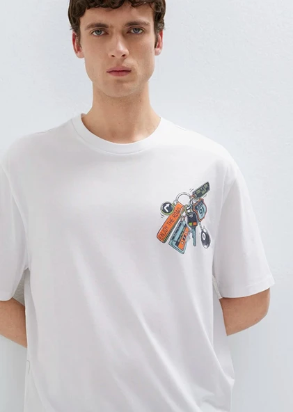 Mavi M0613390 Mavi Baskılı Tişört Erkek T-Shirt ürün görseli 1