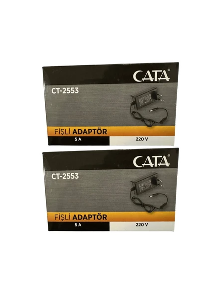 Cata CT-2553 5 Amper 220V Fişli Adaptör (2 Adet) ürün görseli 1