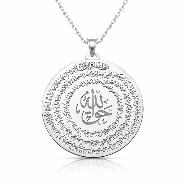 Gümüş El Hakkanî Mührü Bayan Kolye - Resim 2
