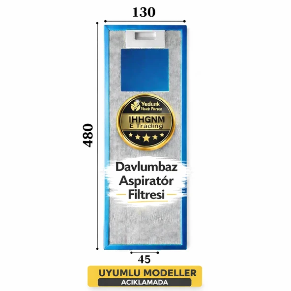 Arçelik, Beko, Altus Aspiratör Davlumbaz Tel Filtresi - 9189205706 - 13cm X 480cm - 480x130 mm ürün görseli 1
