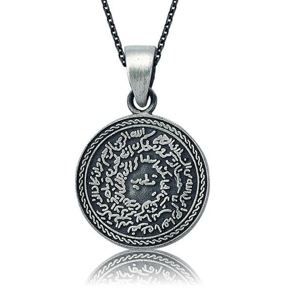 Gümüş Kıtmir ve Mühr-ü Şerif Bayan Kolye ürün görseli 1