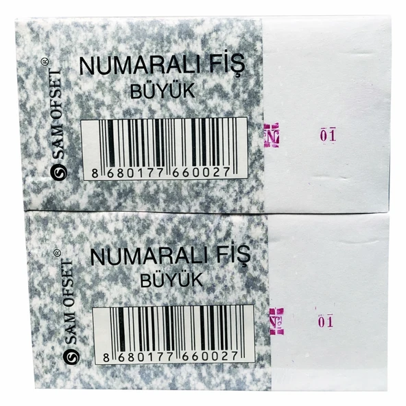 Numaralı Fiş Büyük Boy 24'lü Paket ürün görseli 1