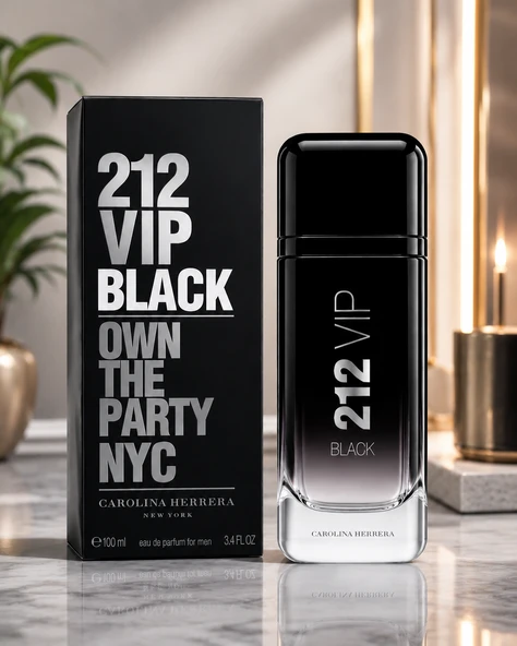 Carolina Herrera 212 Vip Black Edp Erkek Parfüm 100 Ml ürün görseli 1