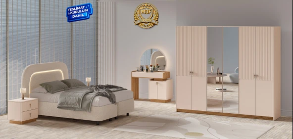 Selçuk 6 Kapılı Gardırop 100% Mdf Teslimat & Kurulum Dahil ürün görseli 1