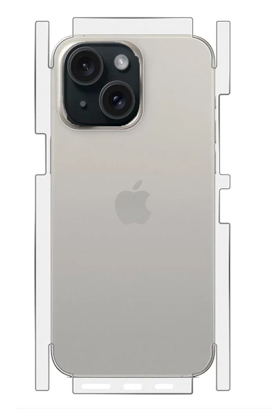 Iphone 16 Plus ile Uyumlu 360 Arka Kaplama   Şeffaf ürün görseli 1
