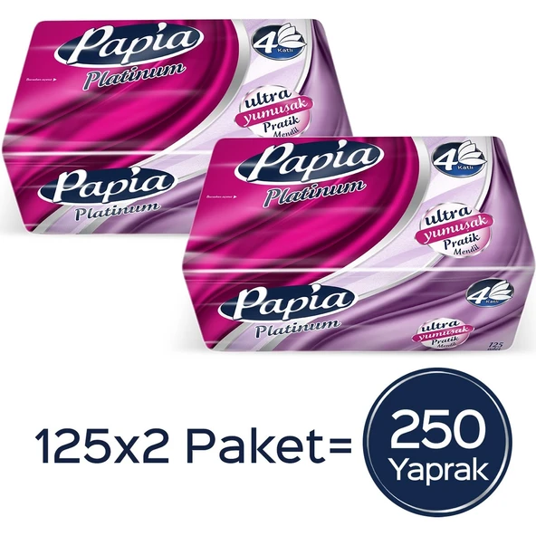 Platinum Pratik Mendil 125'LI x 2 ürün görseli 1