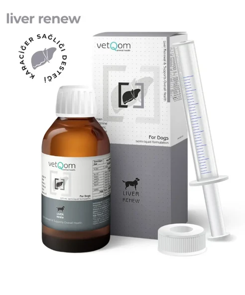 vetQom Liver Renew Köpek Karaciğer Sağlığı Likit Takviyesi (120 ml) ürün görseli 1
