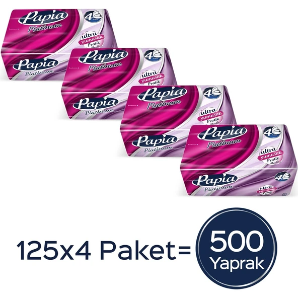 Platinum Pratik Mendil 125'LI x 4 ürün görseli 1