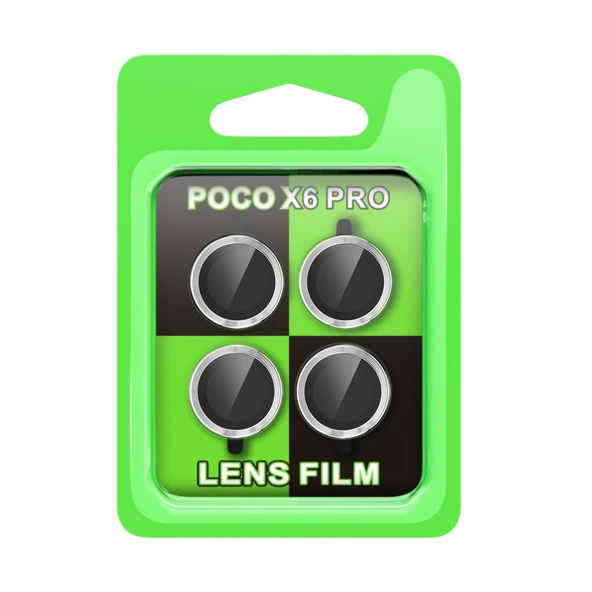 Xiaomi Poco X6 Pro Raze Metal Kamera Lens - Gümüş ürün görseli 1