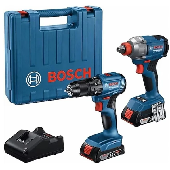 BOSCH GDX 18V-285 + GSB 185-LI Akülü Somun Sıkma ve Vidalama Kombi Set (2x5.0Ah) ürün görseli 1