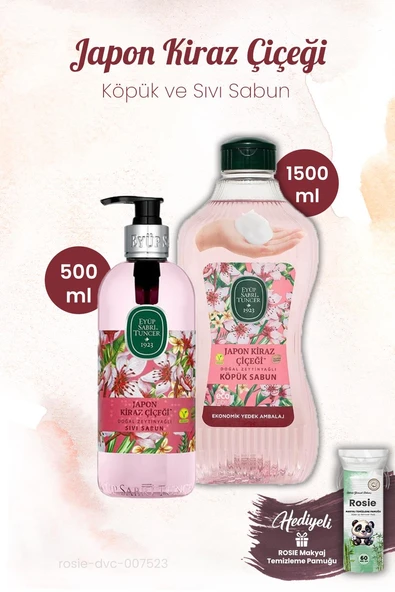Japon Kiraz Çiçeği Sıvı 500 ml ve Köpük Sabun 1500 ml, ROSIE ürün görseli 1