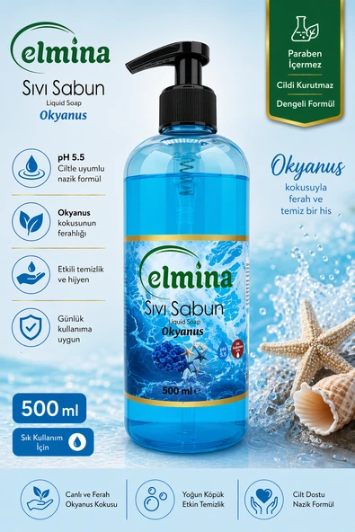 ELMINA SIVI SABUN 500ML OKYANUS - Resim 2