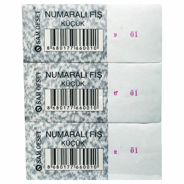 Numaralı Fiş Küçük Boy 36'lı Paket ürün görseli 1