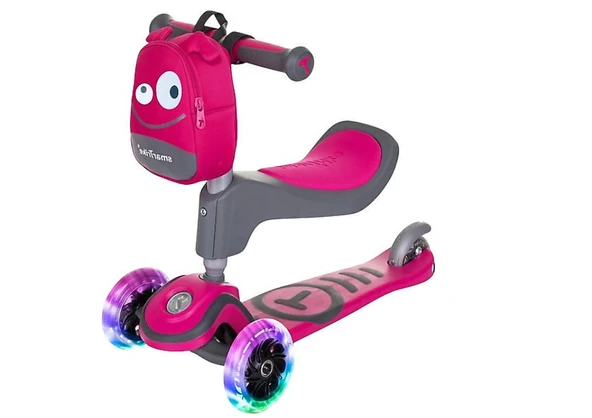 SmarTrike T1 3’ü 1 Arada Oturaklı ve Çantalı Çocuk Scooterı (15 Ay - 5 Yaş) - Pink ürün görseli 1