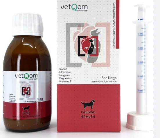 vetQom Cardiac Health Köpek Kalp Destekleyici Likit Besin Takviyesi 120 ml ürün görseli 1