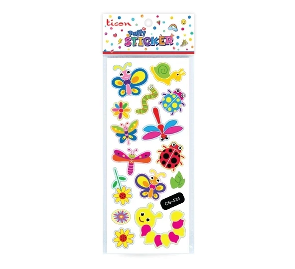Ticon Sticker Tps-007-13 Puffy Hayvan Figürleri Kod:348910 ürün görseli 1