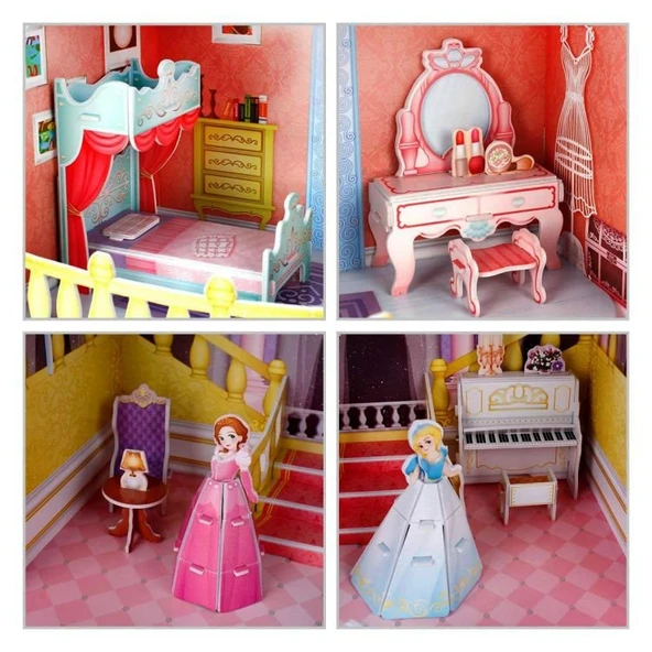 Peri Masalı Şatosu 3D Puzzle - Resim 3