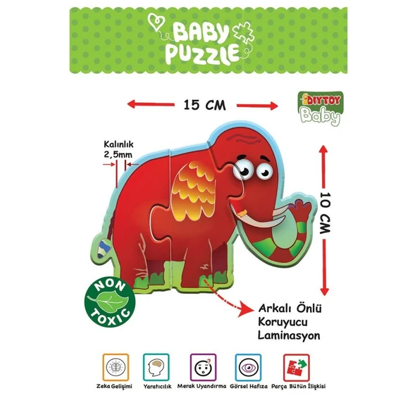 1727 BABY PUZZLE BENİM İLK PUZZLEM ORMAN HAYVANLARI ürün görseli 1