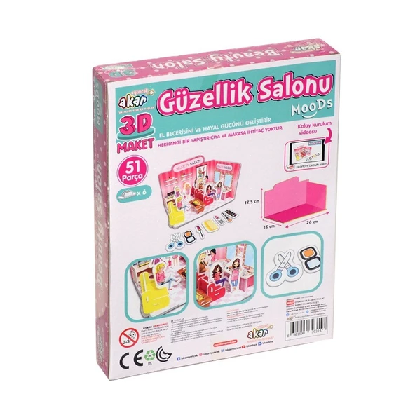 Güzellik Salonu Maket 3 Boyutlu Puzzle ürün görseli 1