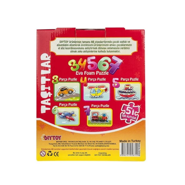 8742 KUT.PUZZLE TAŞITLAR 3 4 5 6 7 ürün görseli 1