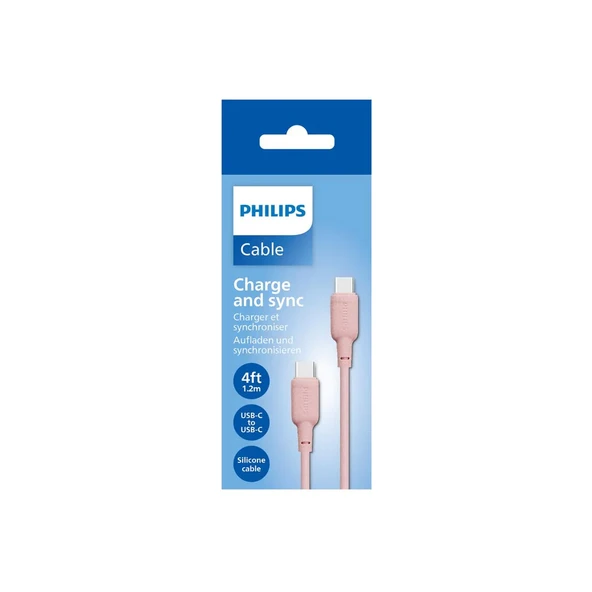 Philips DLC6541C 60W Type-C to Type-C Şarj Kablosu 1.2m - Resim 5