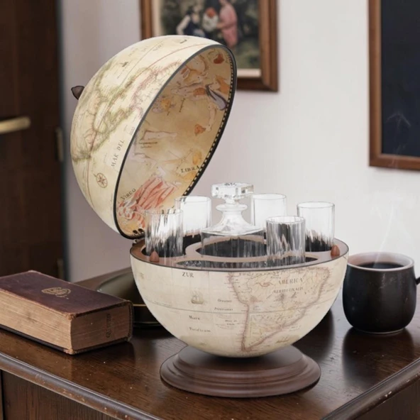 Zoffoli Dünya Bar Z16AV Dekoratif Dünya Küre Bar 40x40x50 CM ürün görseli 1