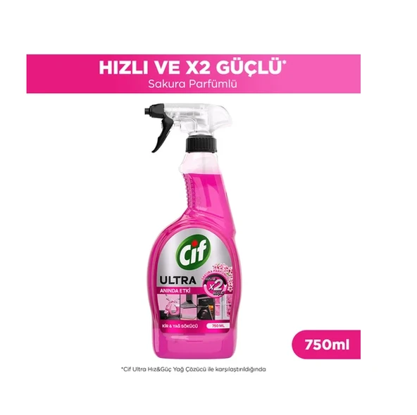 Cif Ultra Anında Etki Kir & Yağ Sökücü Sakura ürün görseli 1