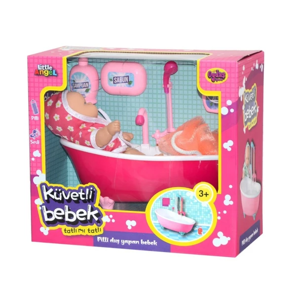 02605  Pilli Küvette Duş Yapan Bebek ürün görseli 1