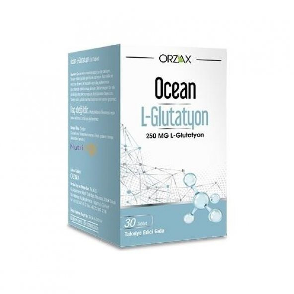 Orzax Ocean L-Glutatyon 250 mg 30 Tablet 8697595872116 ürün görseli 1