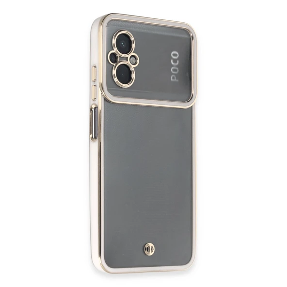 Xiaomi Poco M5 Kılıf Liva Lens Silikon - Beyaz ürün görseli 1