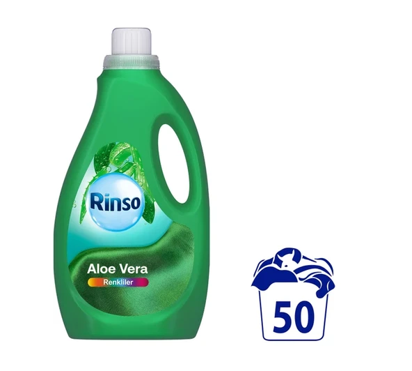 Rinso Sıvı Çamaşır Deterjanı Komple Bakım Serisi Aloe Vera Renkliler Için 2.5 L ürün görseli 1