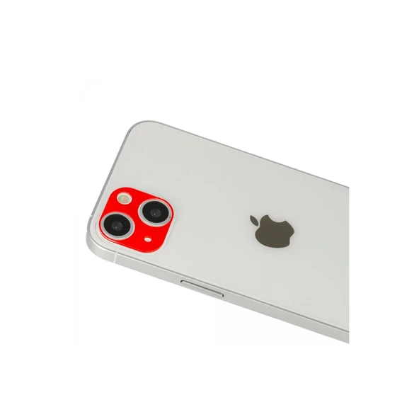 Apple İphone 13 Rainbow Kamera Lens Koruma Cam - Kırmızı ürün görseli 1